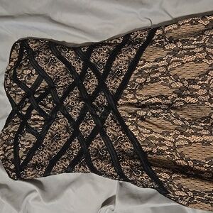 Strapless lace dress